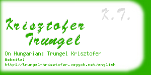 krisztofer trungel business card